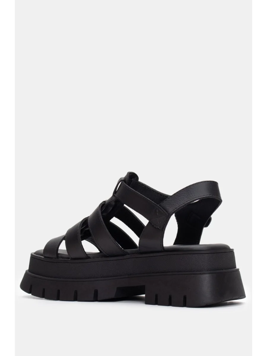 Sandalias con Tiras y Plataforma Maratta Noir