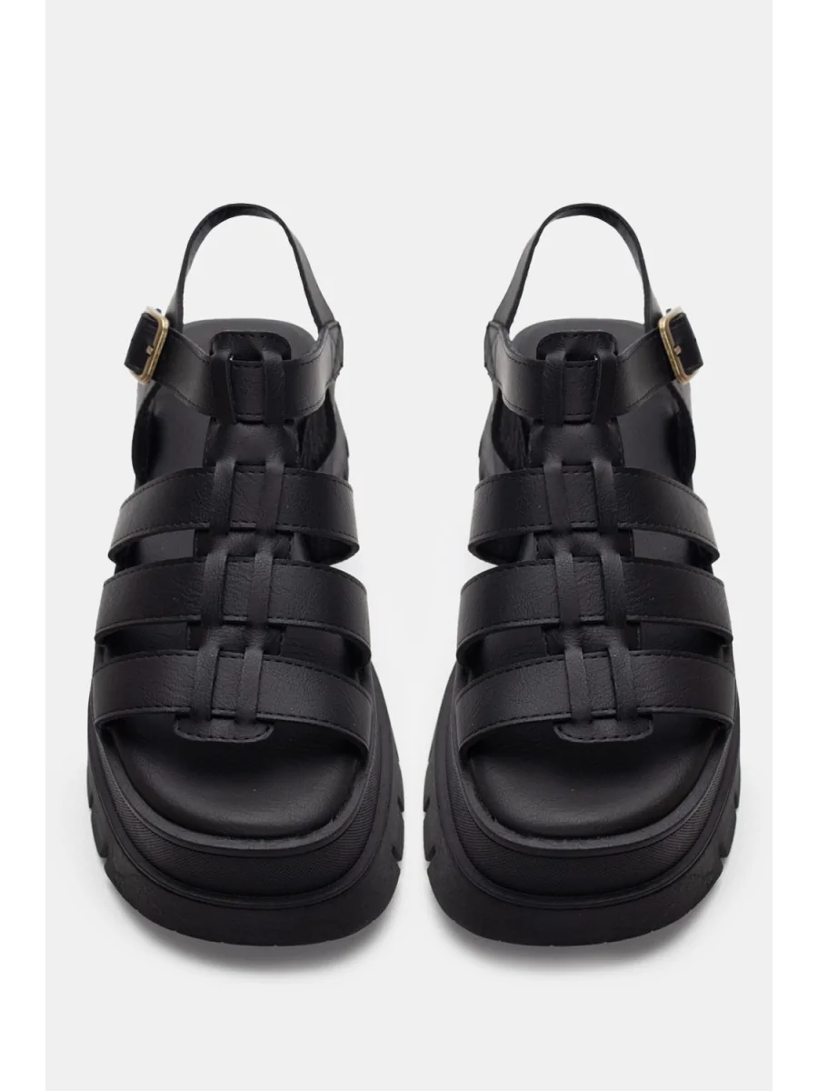 Sandalias con Tiras y Plataforma Maratta Noir