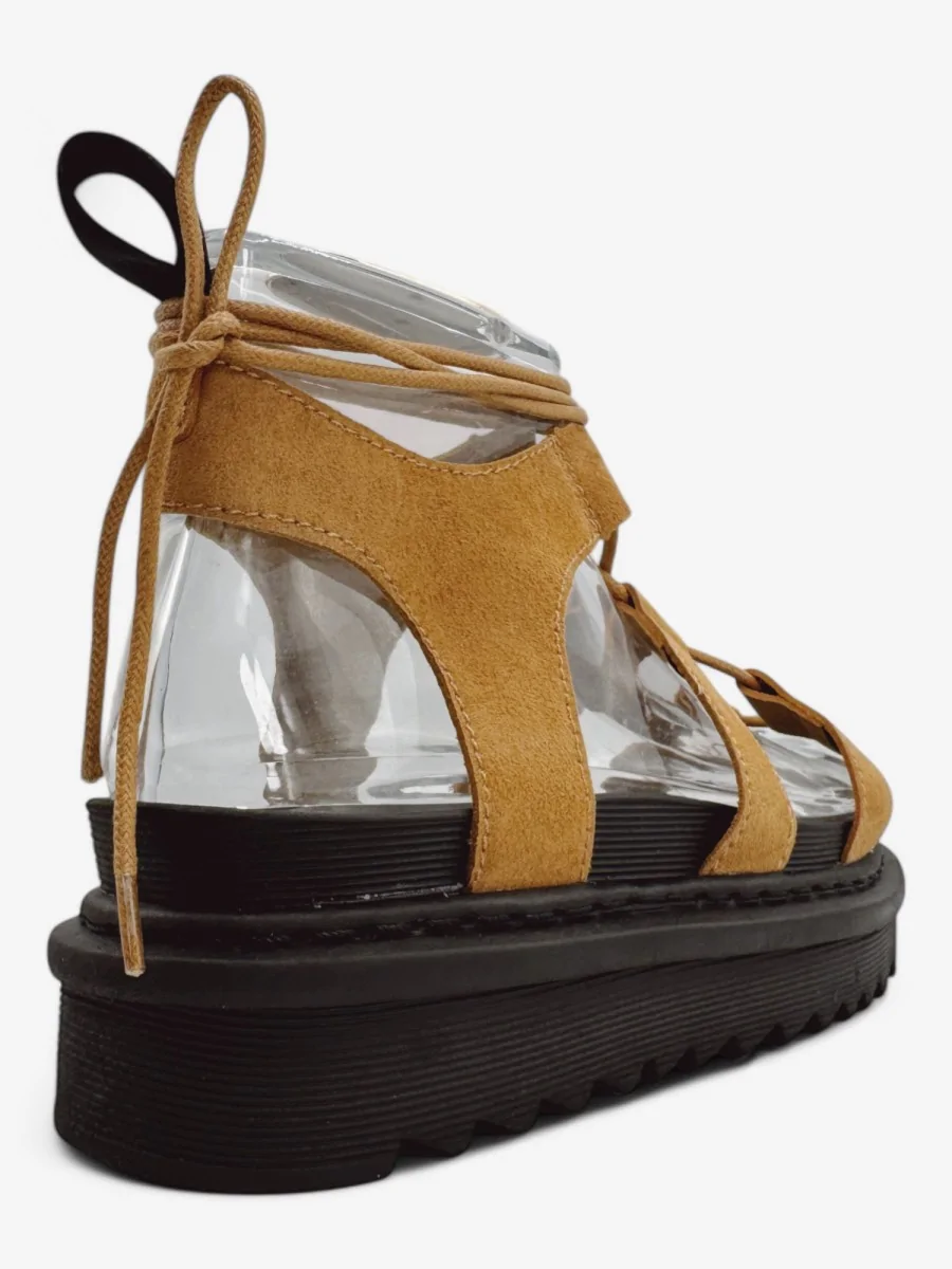 Sandalias con Cordones y Plataforma Coeli Camel