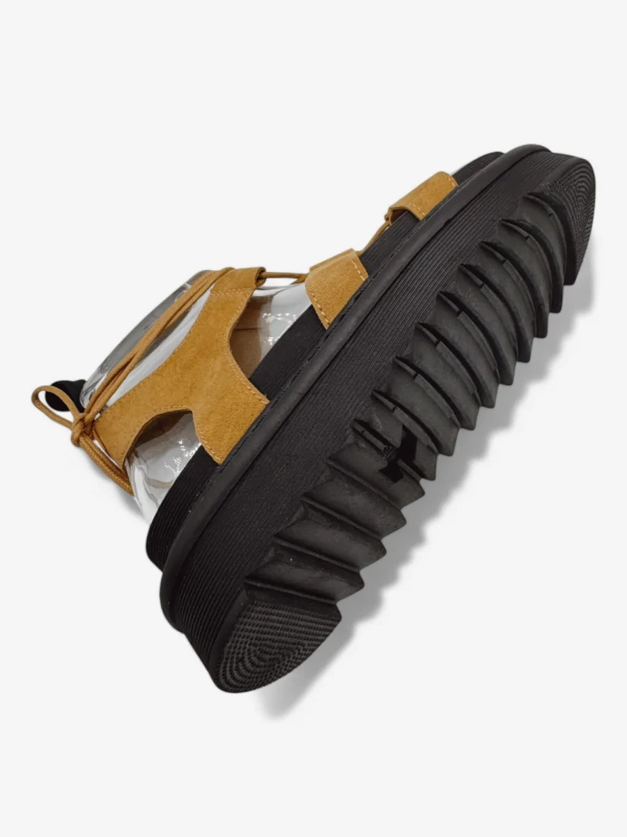 Sandalias con Cordones y Plataforma Coeli Camel