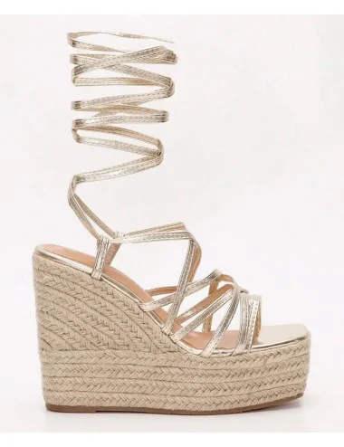 Maxi Cuñas de Esparto con Plataforma Fernata Gold