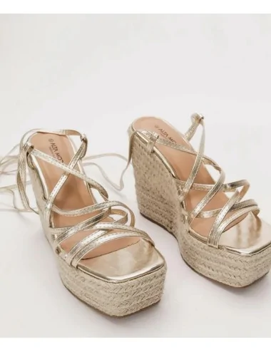 Maxi Cuñas de Esparto con Plataforma Fernata Gold