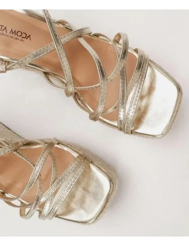 Maxi Cuñas de Esparto con Plataforma Fernata Gold