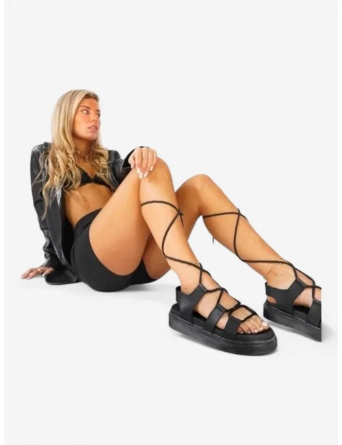 Sandalias con Cordones y...