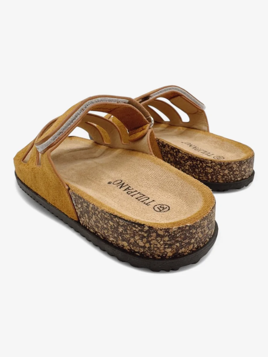 Sandalias con Velcro Erba Camel
