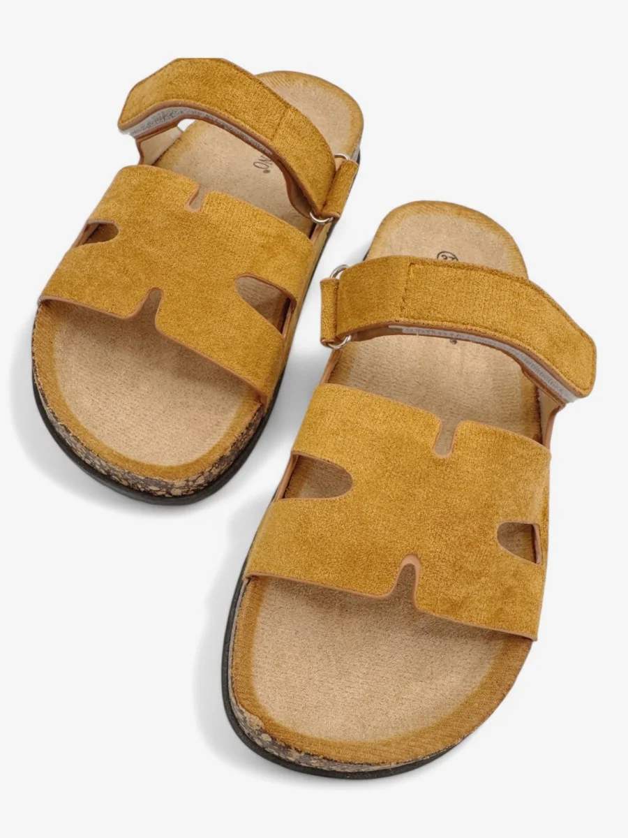 Sandalias con Velcro Erba Camel