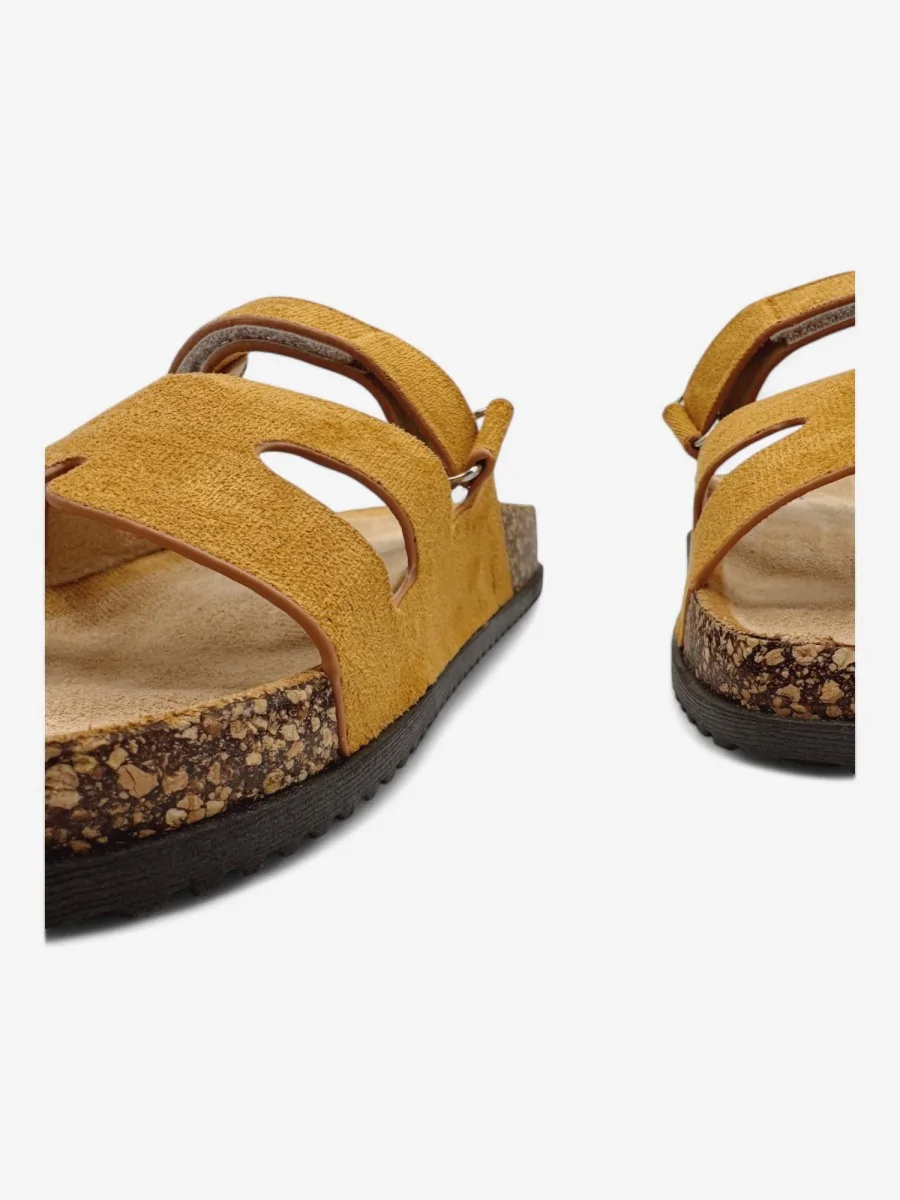 Sandalias con Velcro Erba Camel