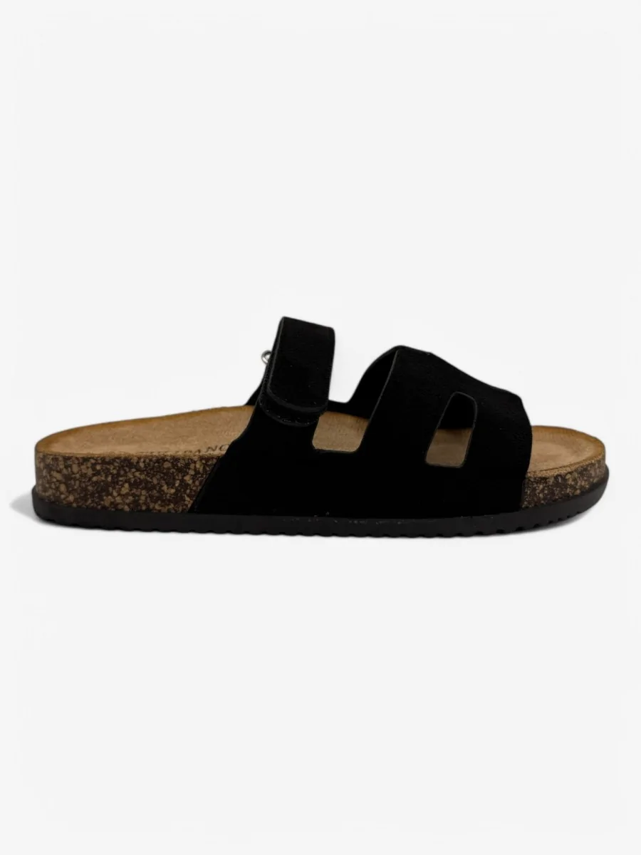 Sandalias con Velcro Erba Noir