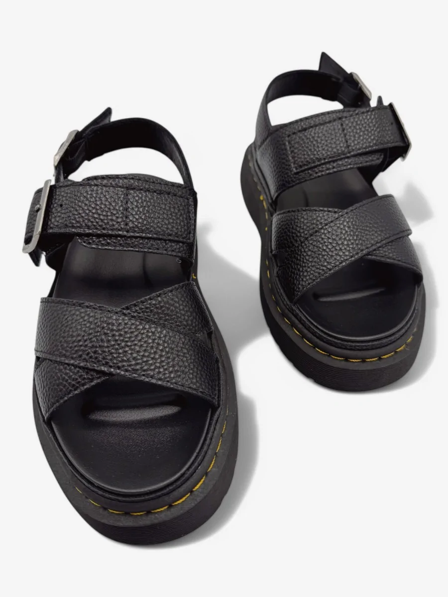Sandalias Con Plataforma y Hebillas Lessona Noir