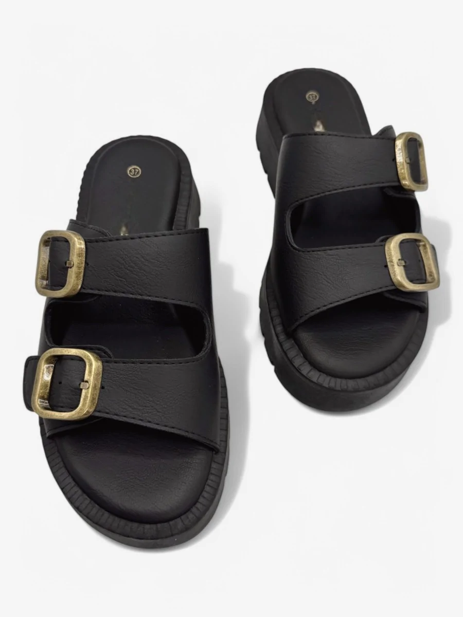 Sandalias con Plataforma Macari Noir