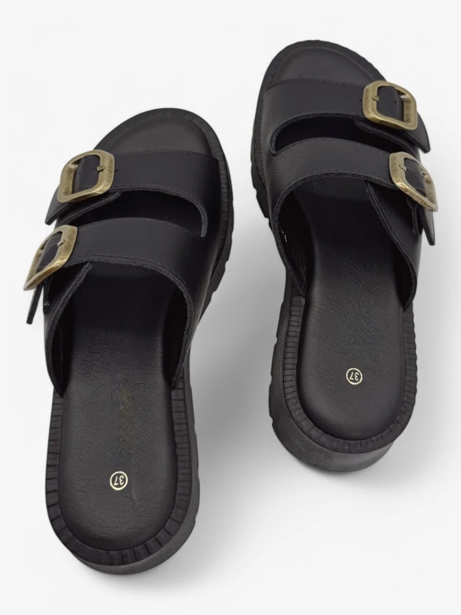 Sandalias con Plataforma Macari Noir