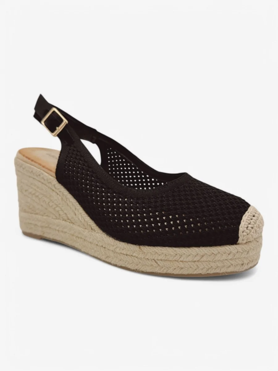 Sandalias de Cuña con Hebilla Celleno Noir
