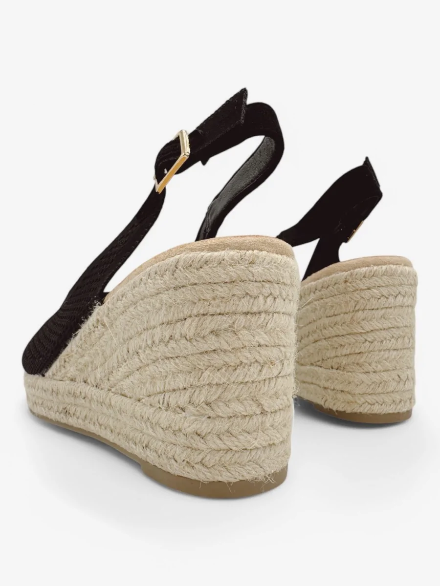 Sandalias de Cuña con Hebilla Celleno Noir