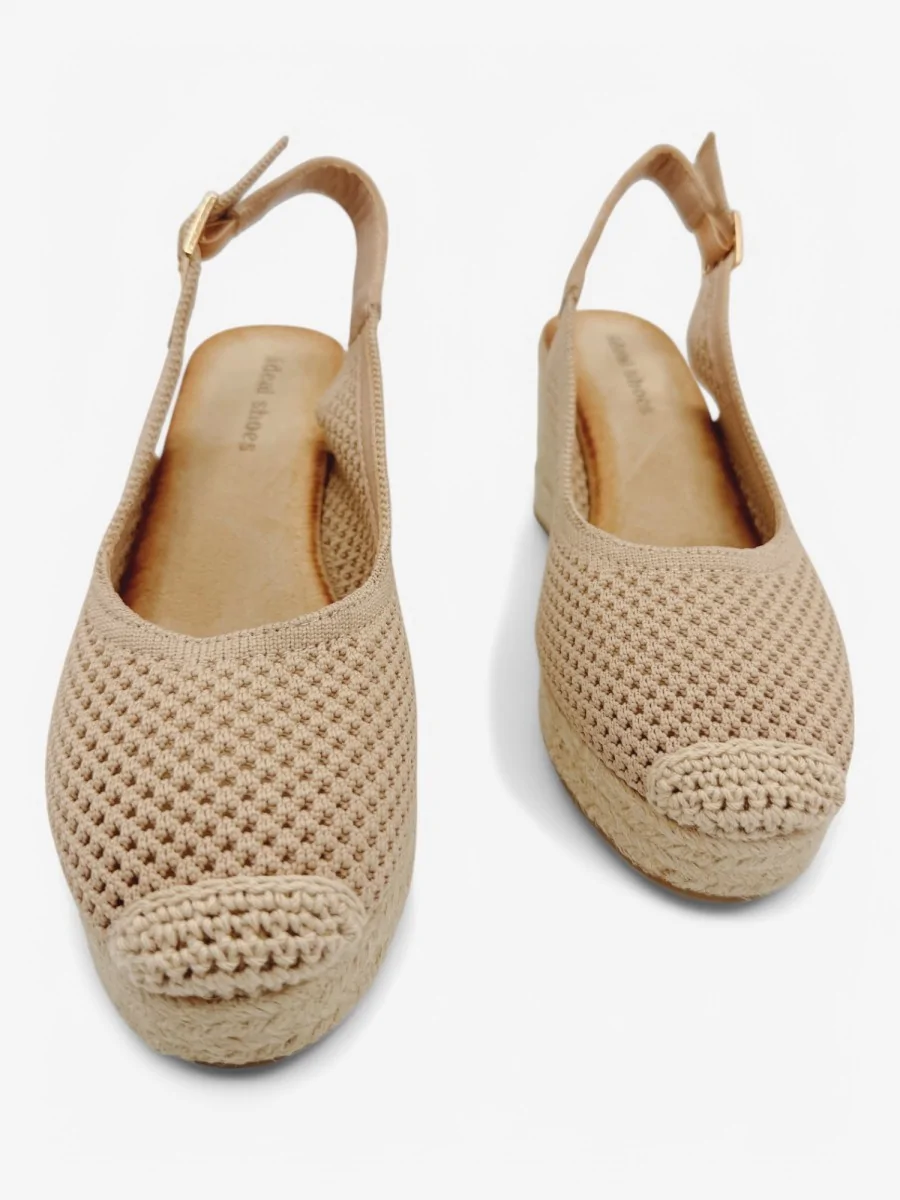 Sandalias de Cuña con Hebilla Celleno Khaki