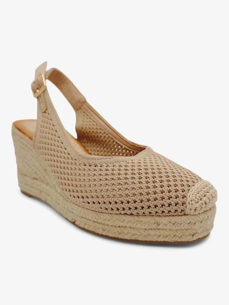 Sandalias de Cuña con Hebilla Celleno Khaki