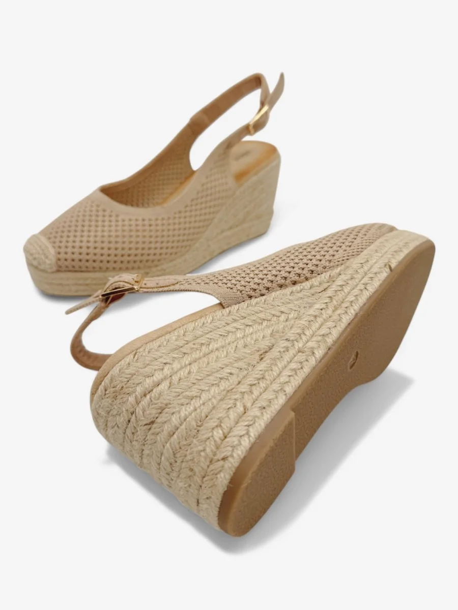 Sandalias de Cuña con Hebilla Celleno Khaki