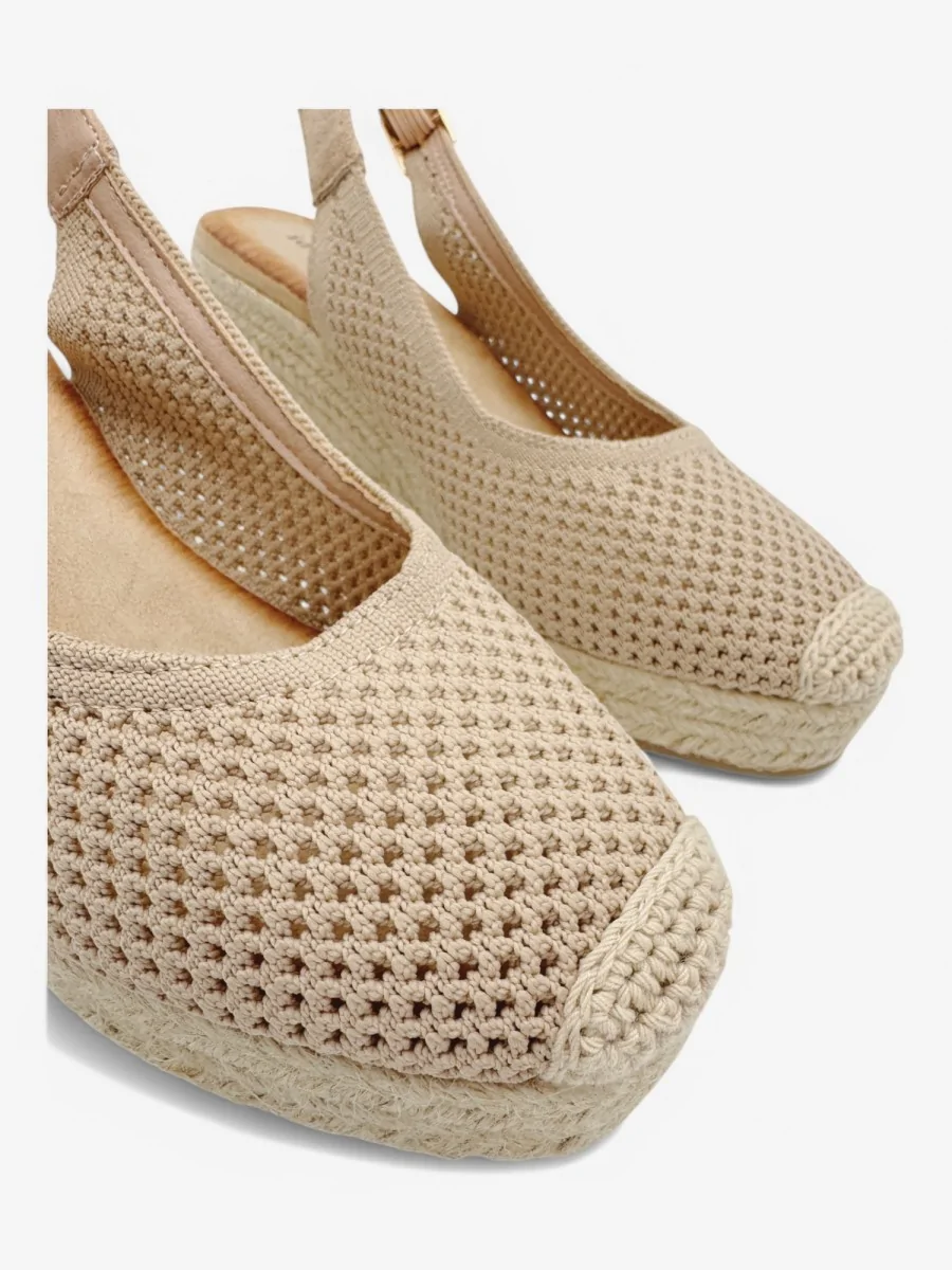 Sandalias de Cuña con Hebilla Celleno Khaki