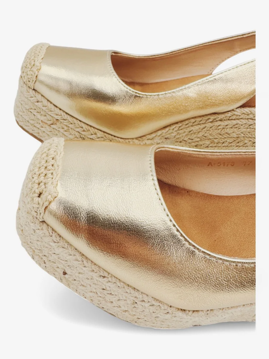 Sandalias con Esparto Altas Chiani Gold