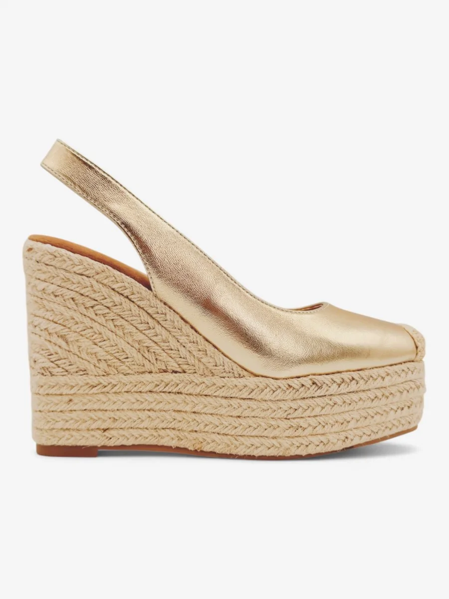 Sandalias con Esparto Altas Chiani Gold