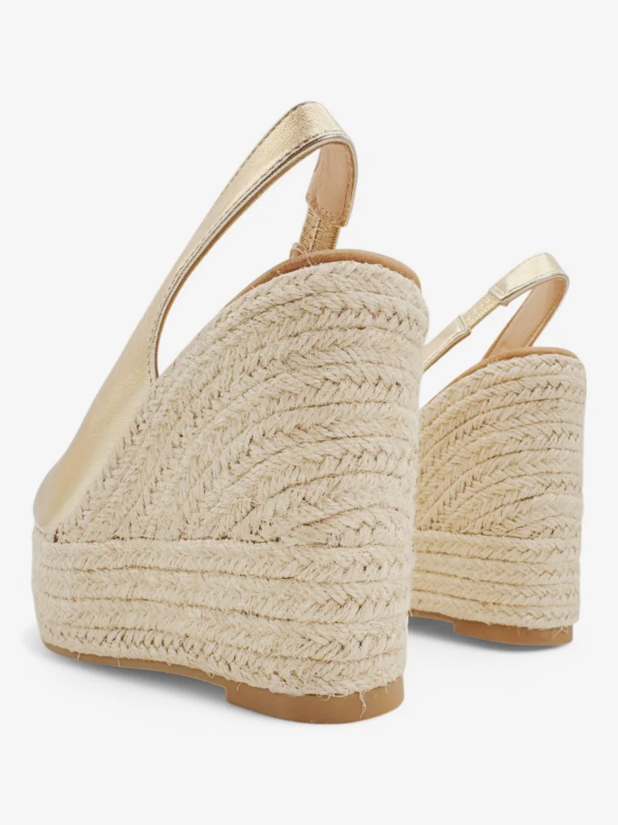 Sandalias con Esparto Altas Chiani Gold