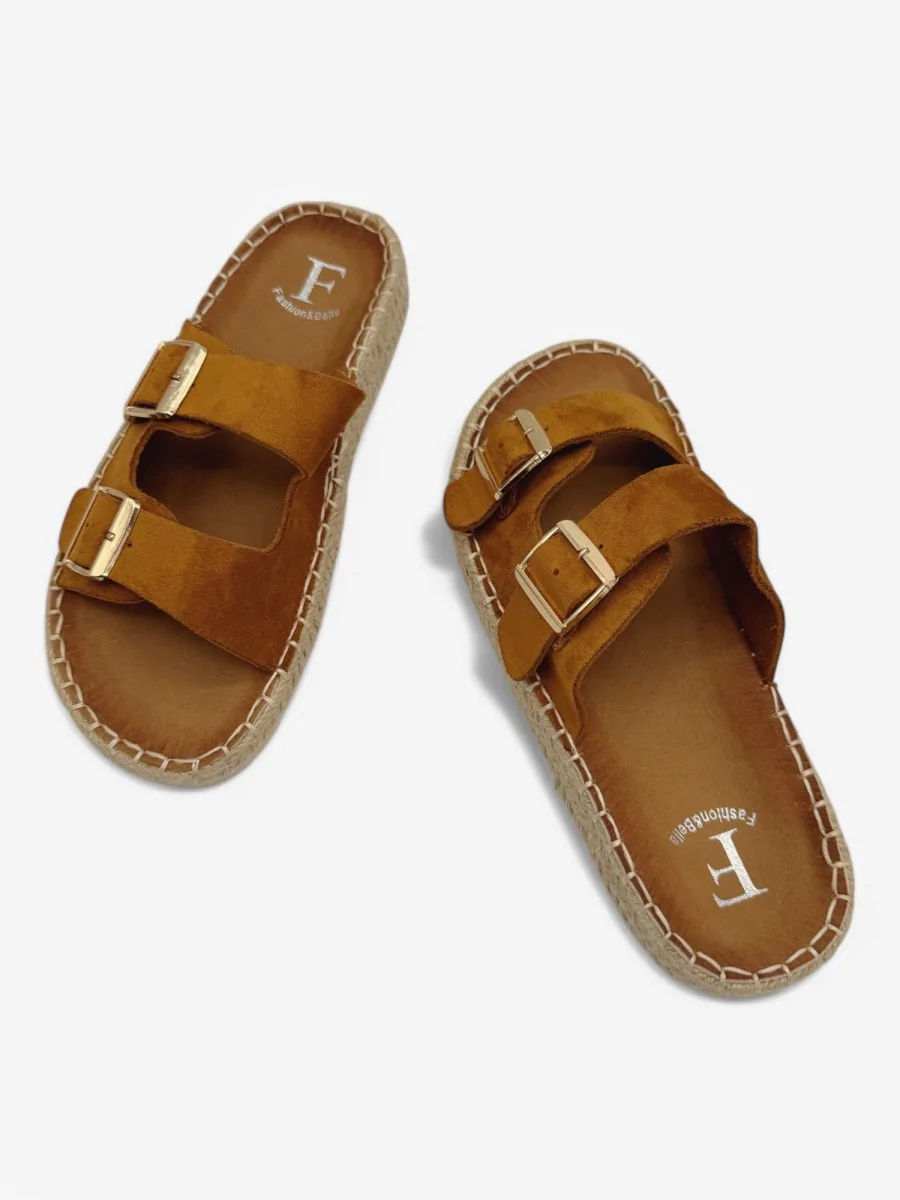 Sandalias con Hebillas Cameri Camel