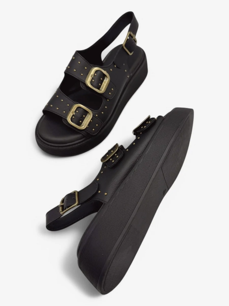 Sandalias con Plataforma y Tachuelas Taurasi Noir