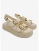Sandalias con Plataforma y Tachuelas Taurasi Beige