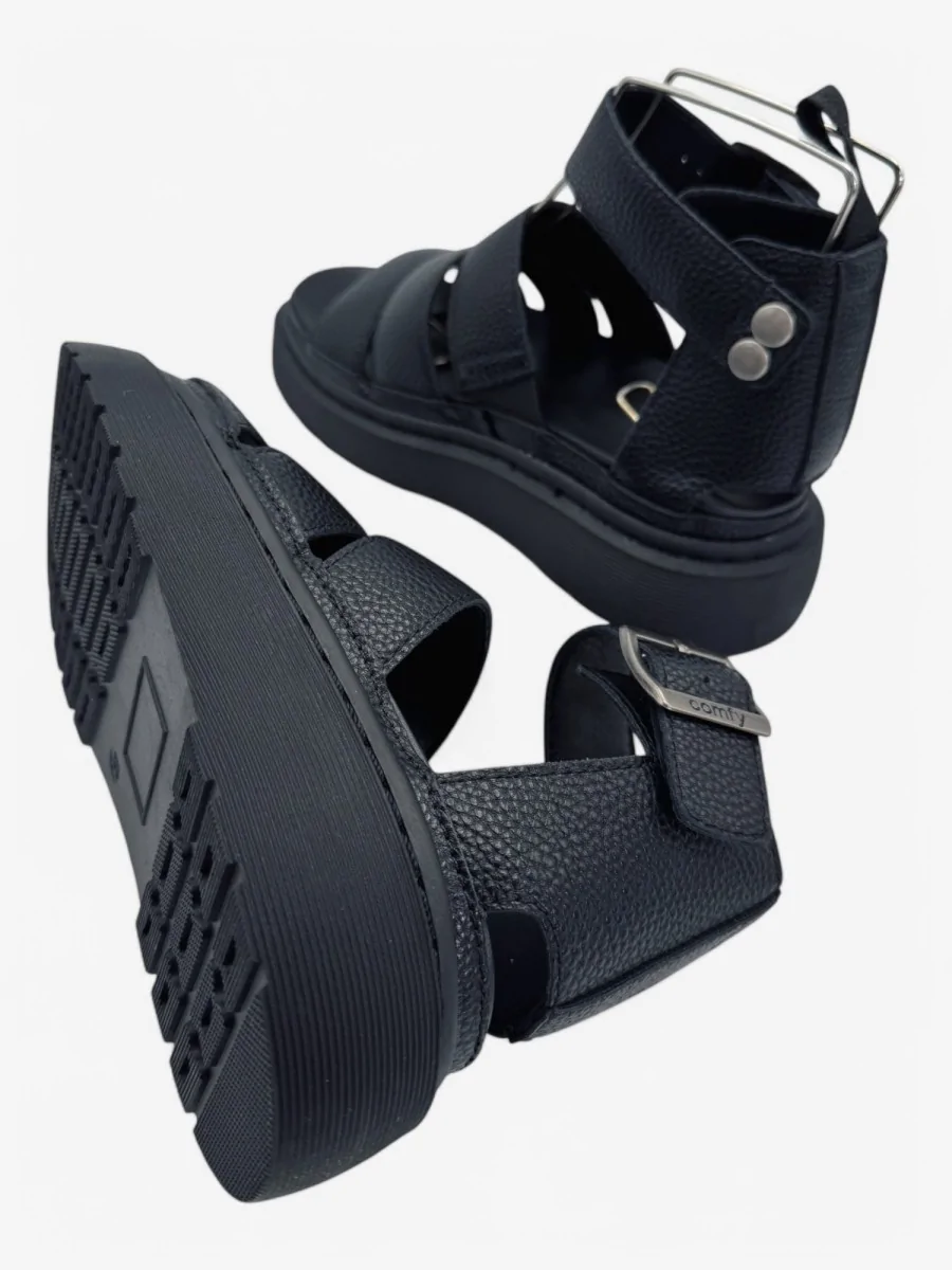 Sandalias de Piel con Plataforma Torsana Noir