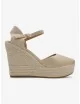 Sandalias Altas con Pulsera Galiate Beige