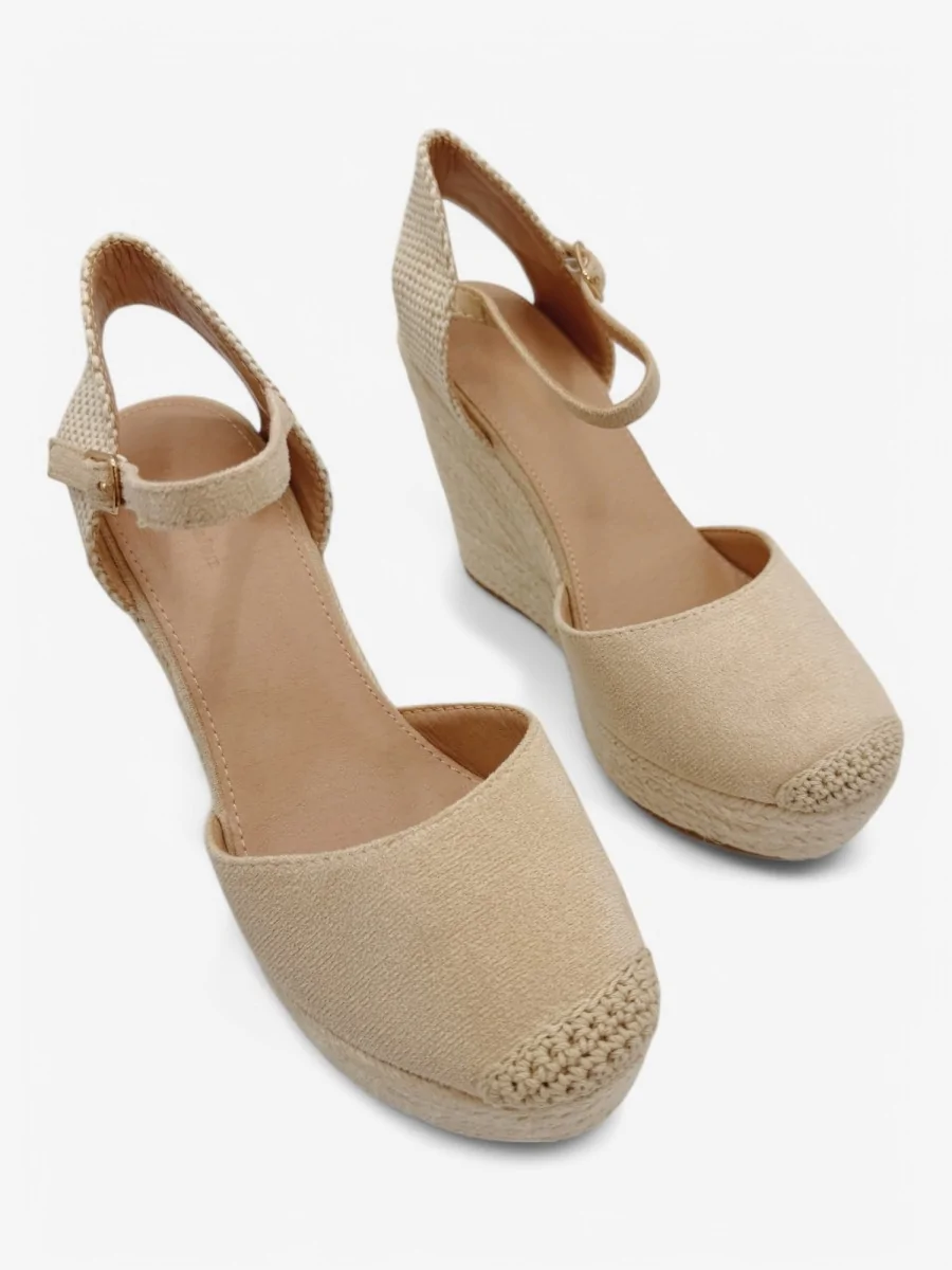 Sandalias Altas con Pulsera Galiate Beige