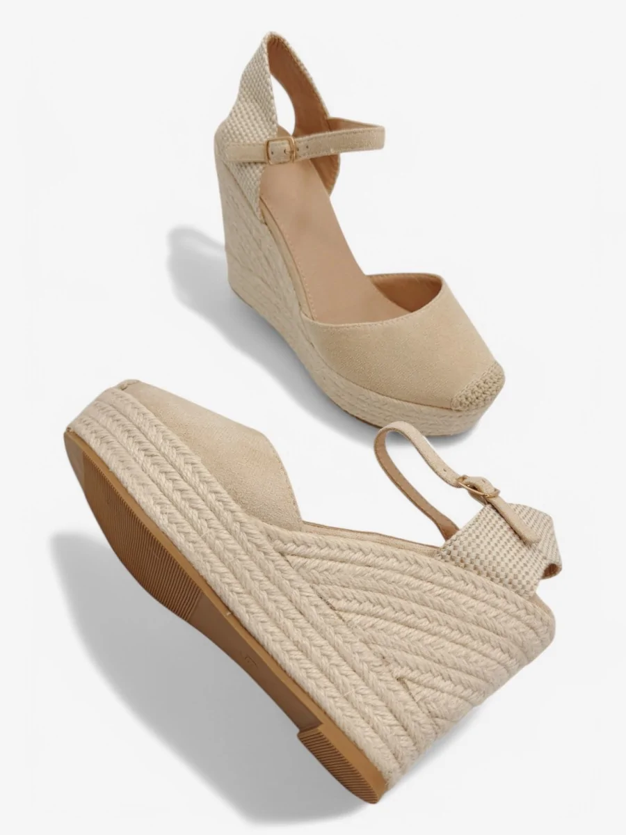 Sandalias Altas con Pulsera Galiate Beige