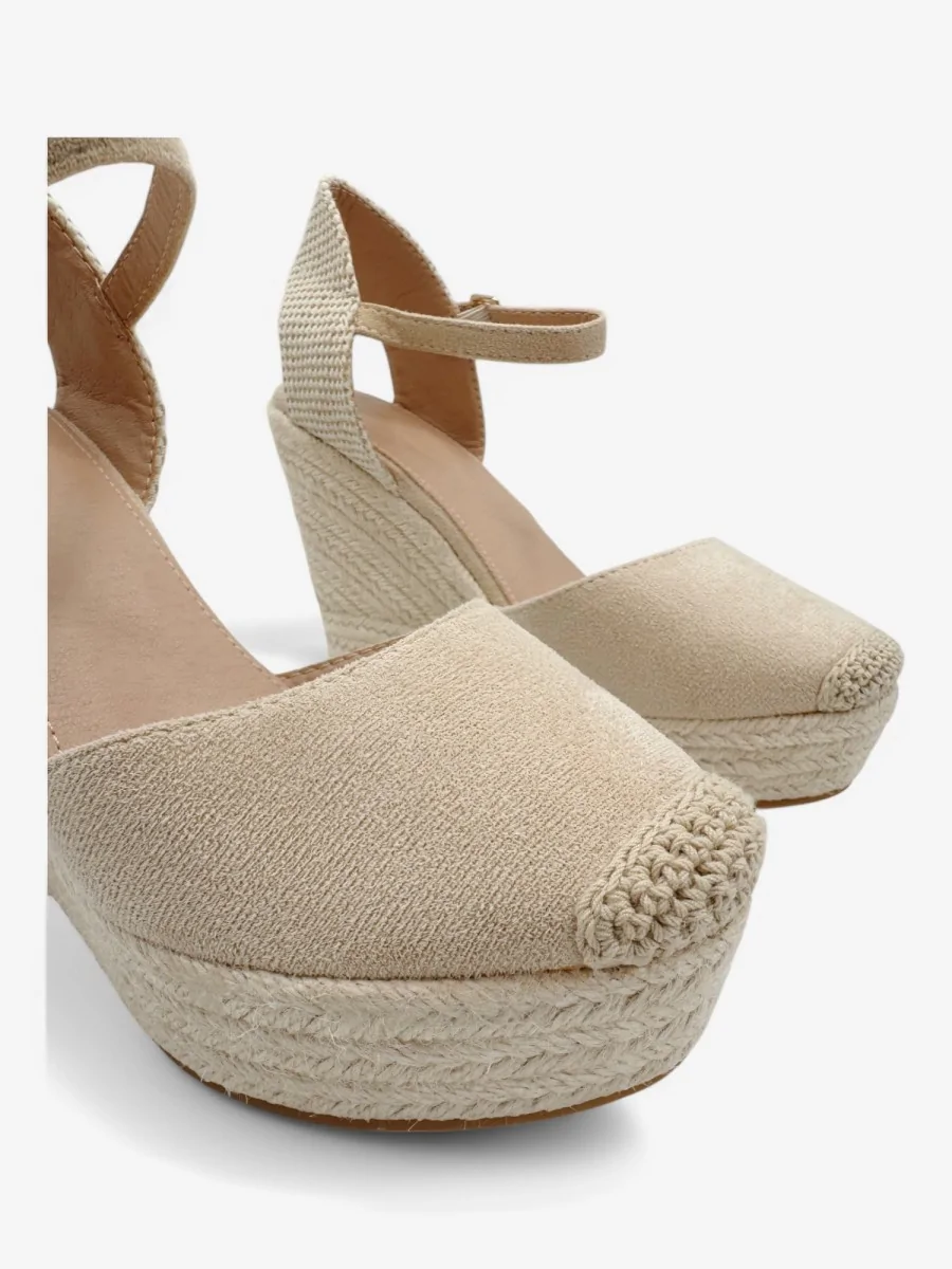 Sandalias Altas con Pulsera Galiate Beige