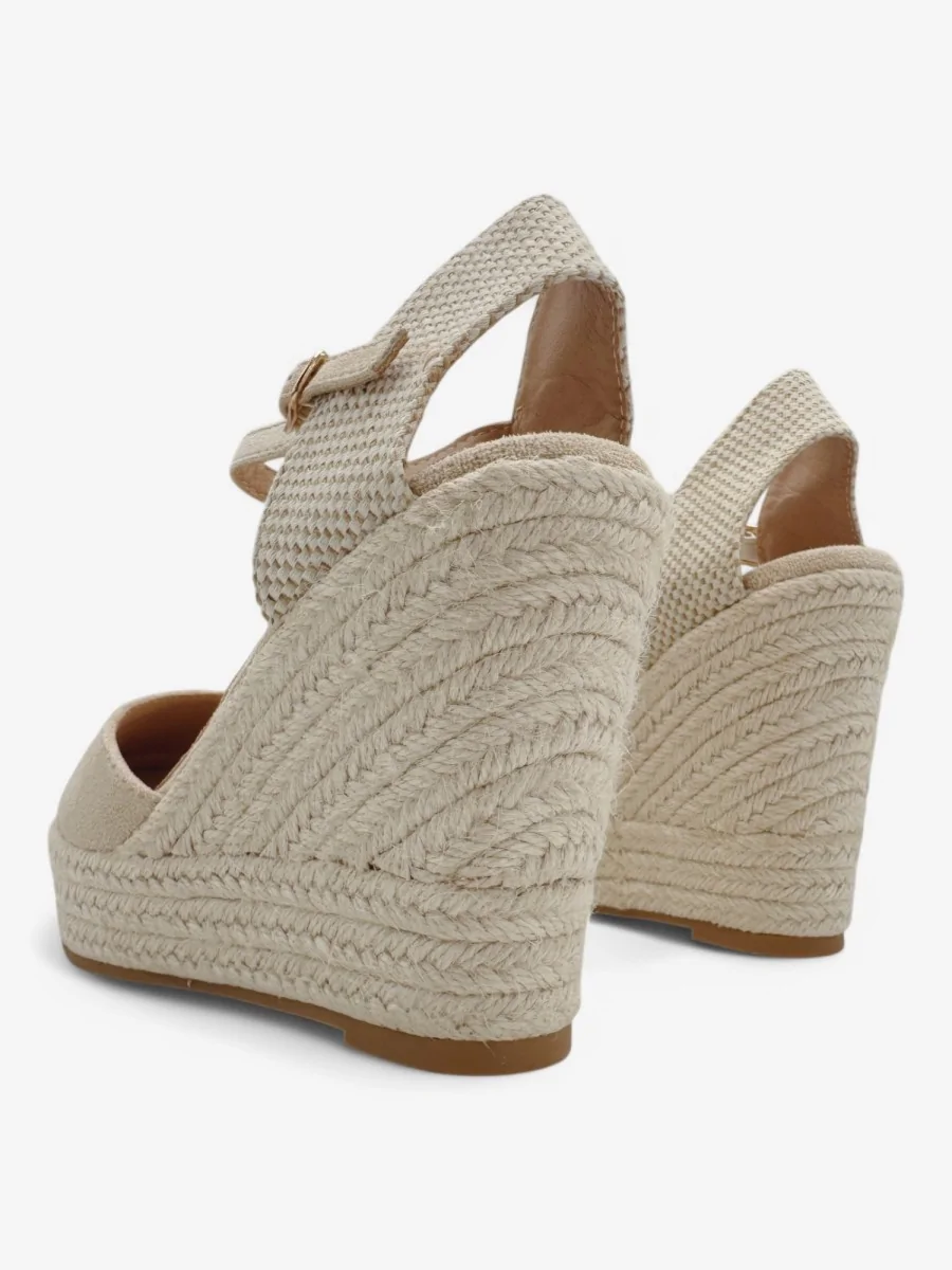 Sandalias Altas con Pulsera Galiate Beige