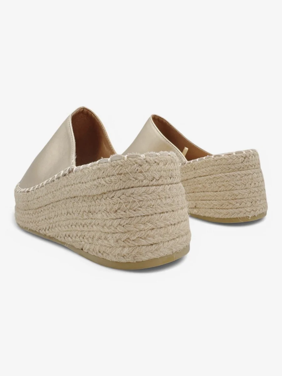 Sandalias con Plataforma y Esparto Calci Gold