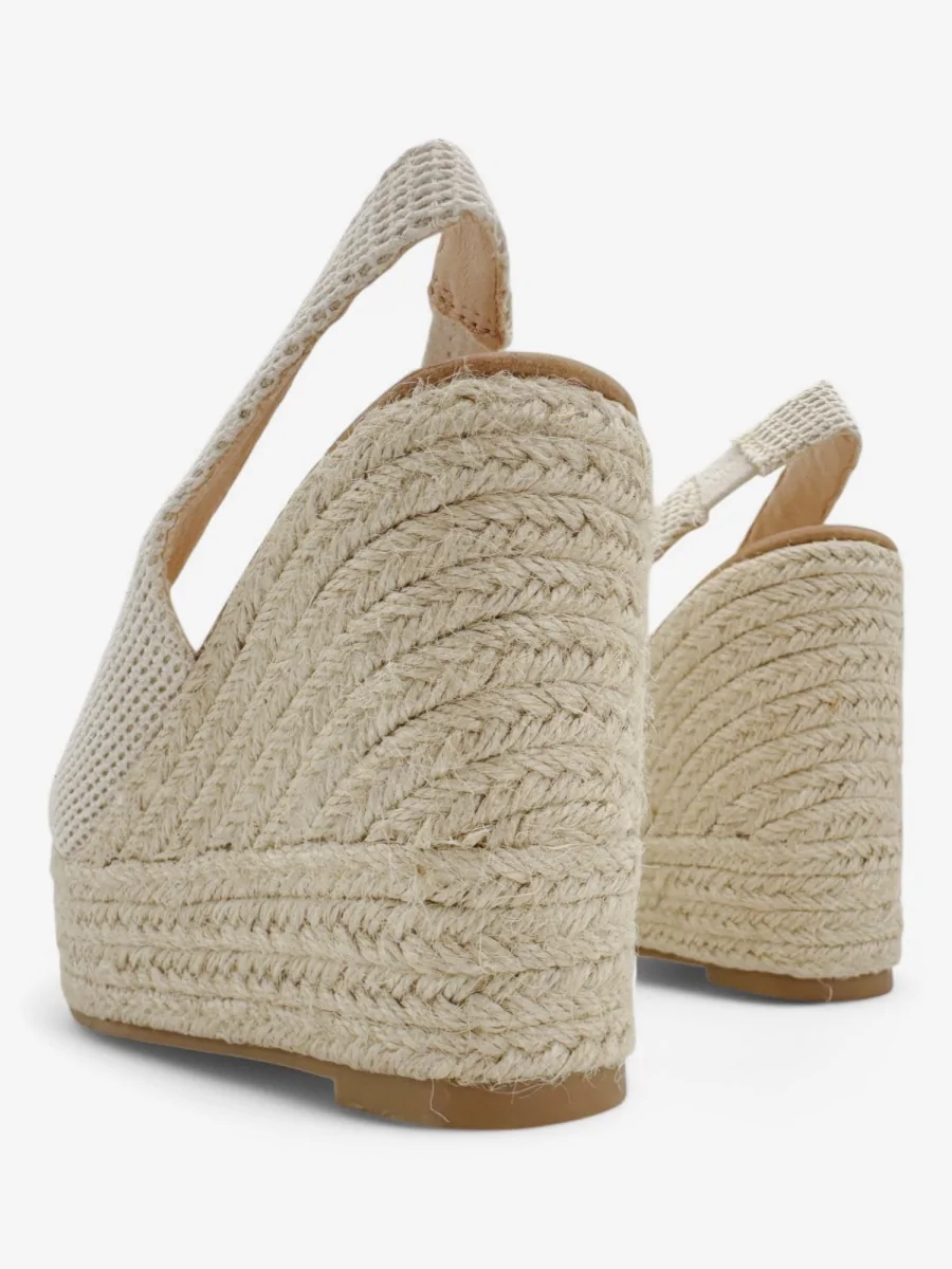 Sandalias de Cuña con Esparto Alassio Beige