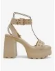 Sandalias con Tacón Sarcina Beige