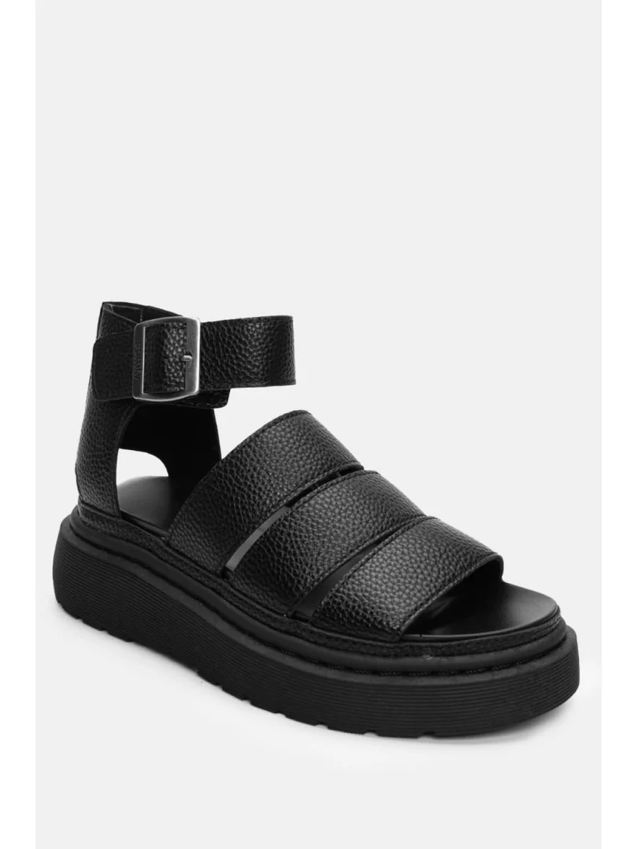 Sandalias de Piel con Plataforma Torsana Noir