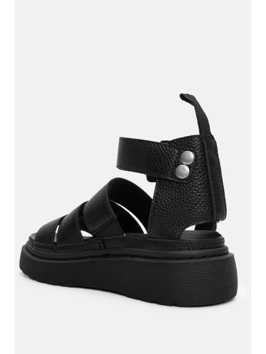 Sandalias de Piel con Plataforma Torsana Noir