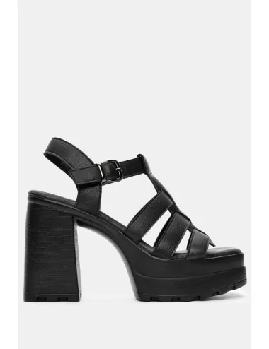 Sandalias con Tacón Luzzi Noir