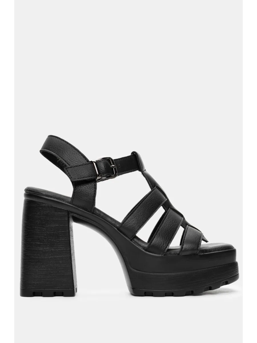 Sandalias con Tacón Luzzi Noir