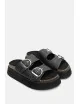 Sandalias con Detalle de Hebillas Russi Noir