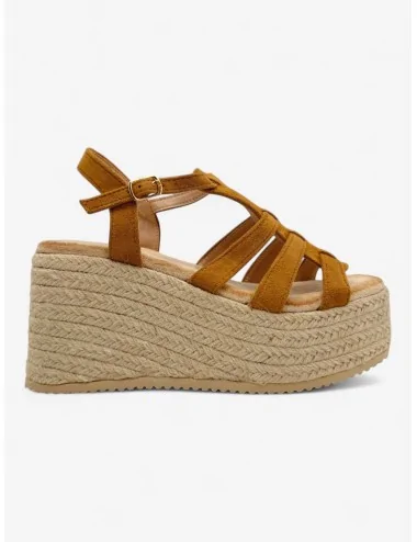Sandalia Plataforma Yute Cecci Camel
