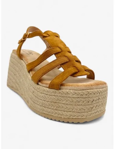 Sandalia Plataforma Yute Cecci Camel