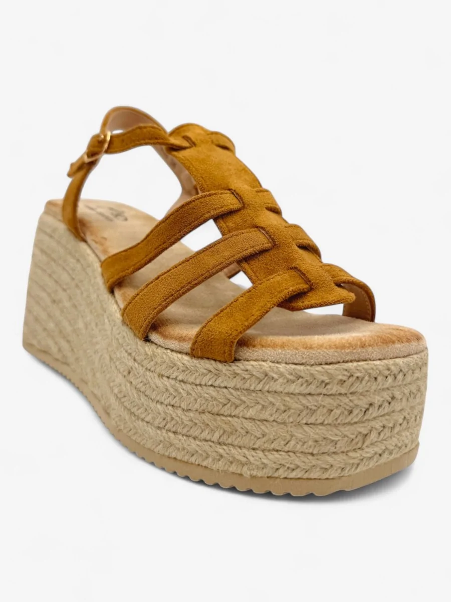 Sandalia Plataforma Yute Cecci Camel
