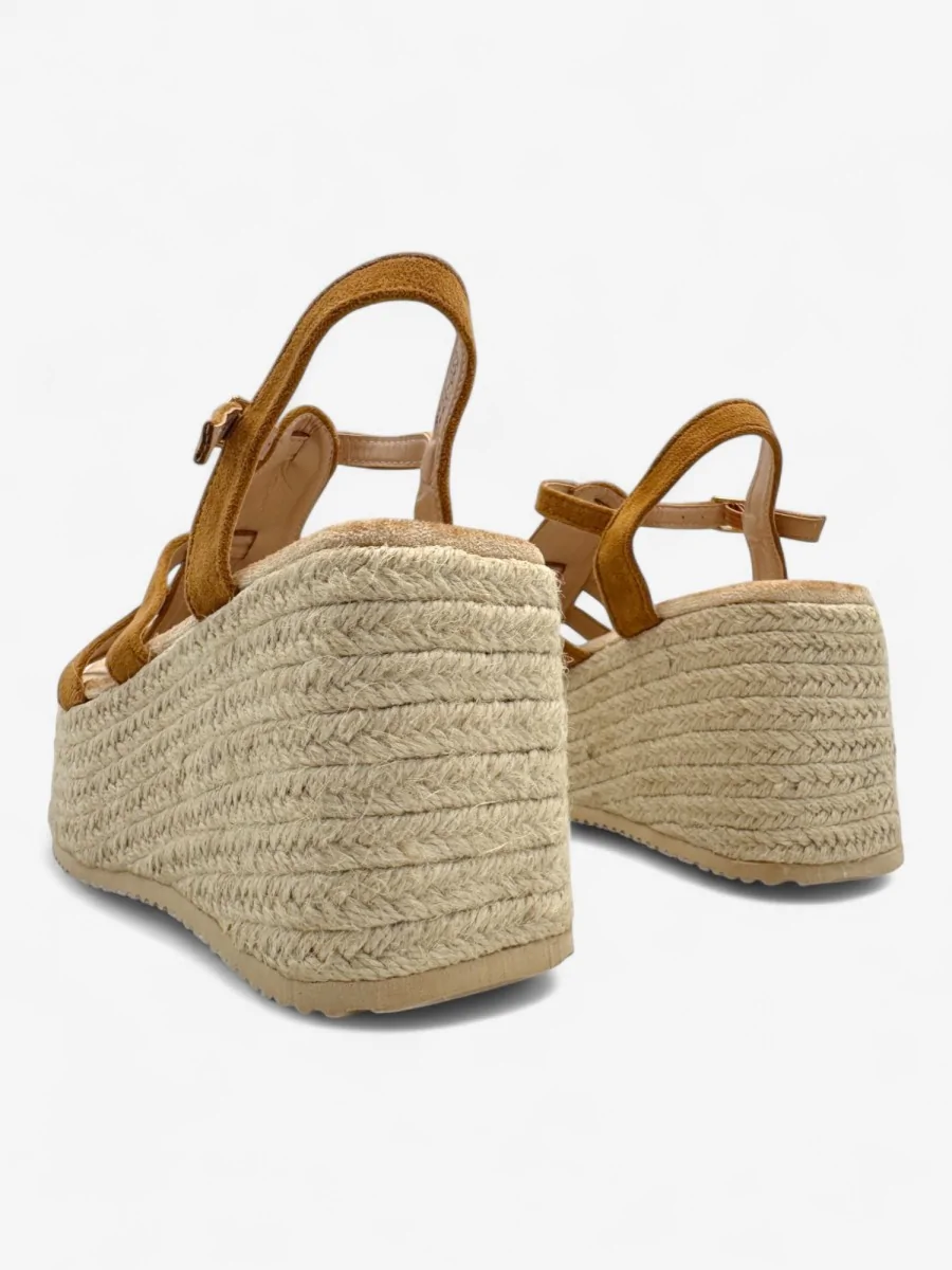 Sandalias Altas de Esparto y Antelina Cecci Camel
