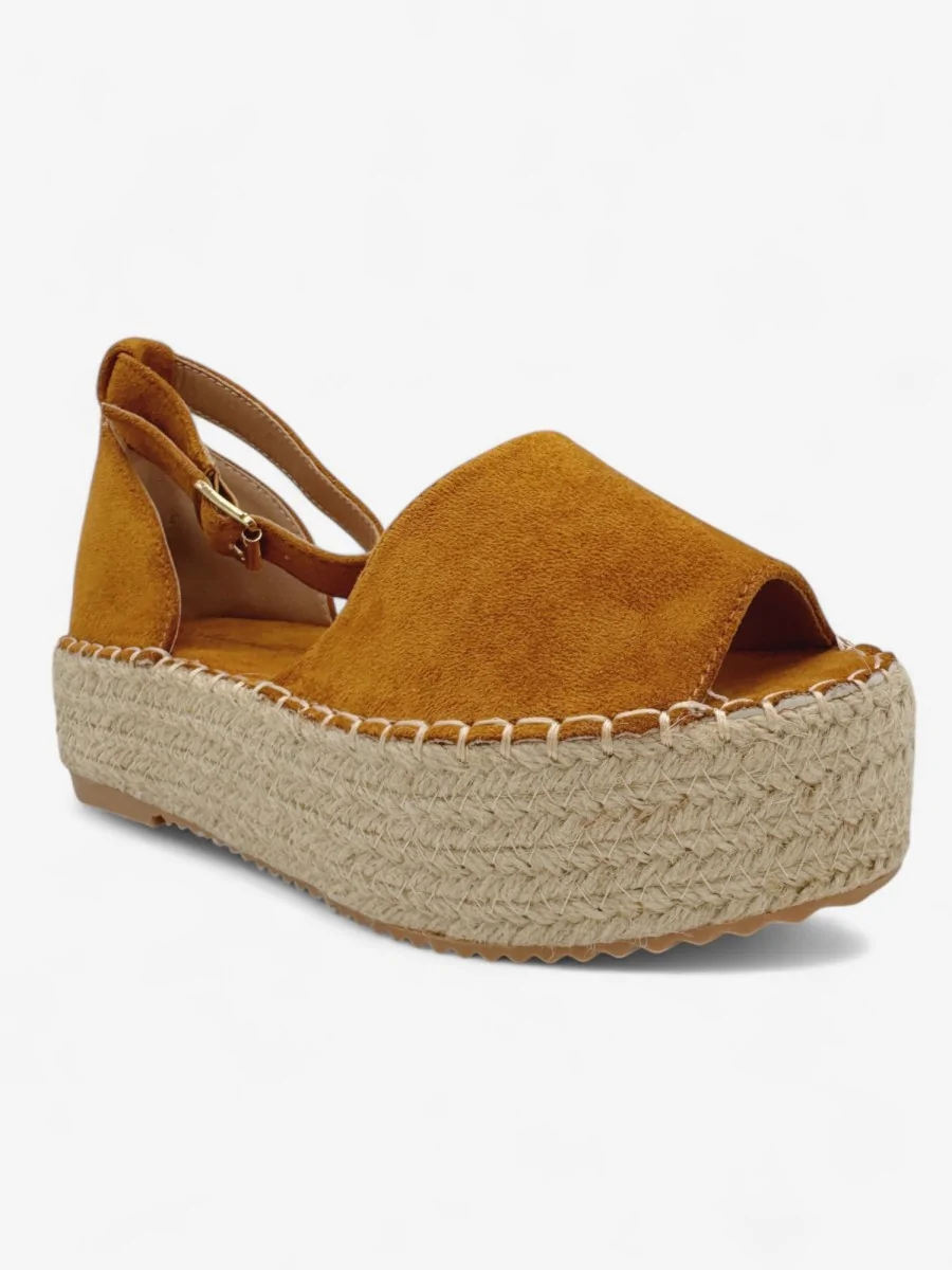 Alpargatas con Plataforma Candela Camel