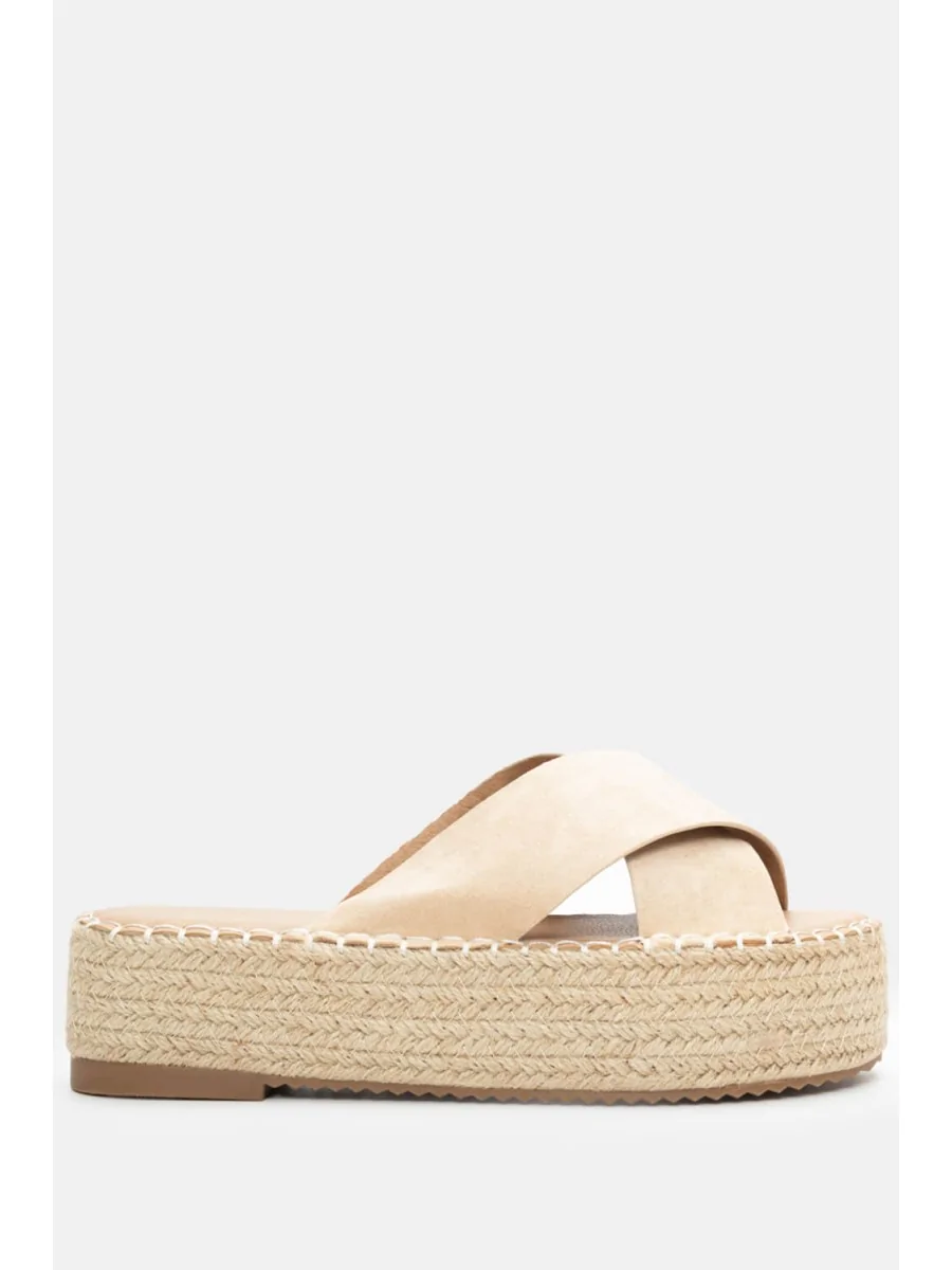 Sandalias Con Plataforma Merone Beige