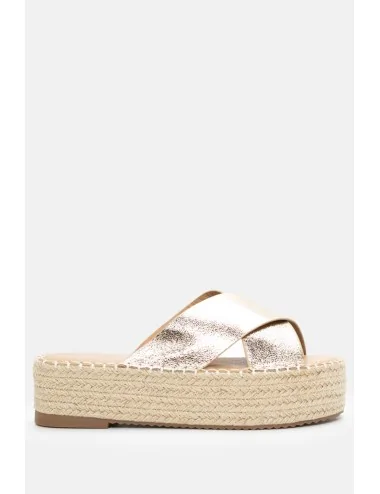 Sandalias Con Plataforma Merone Gold