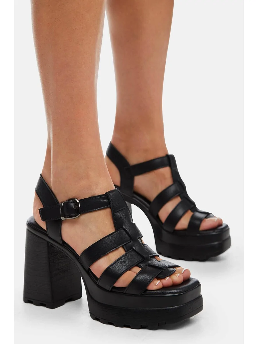 Sandalias con Tacón Luzzi Noir