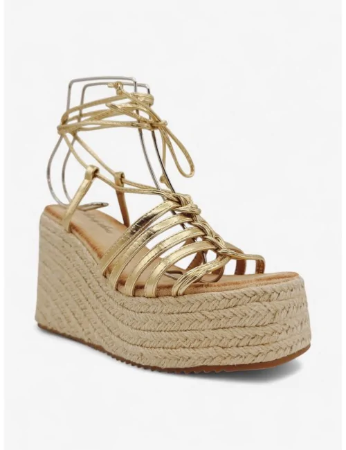 Sandalias con Tiras Atadas...